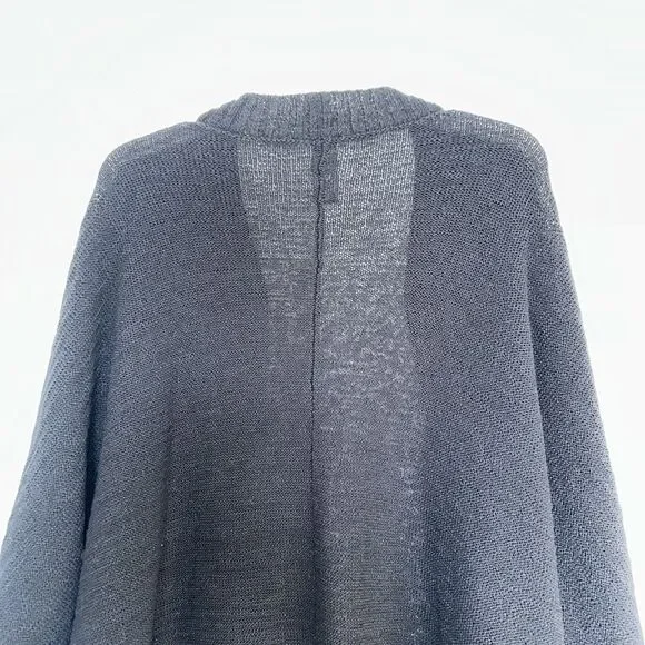 ANTHROPOLOGIE Cardigan Size OS Black Dolman Sleeve Open Knit AKEMI KIN Capsule - Picture 8 of 9
